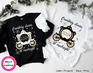 Disney Carriage Counting Down Till Midnight New Year Tee or Sweatshirt