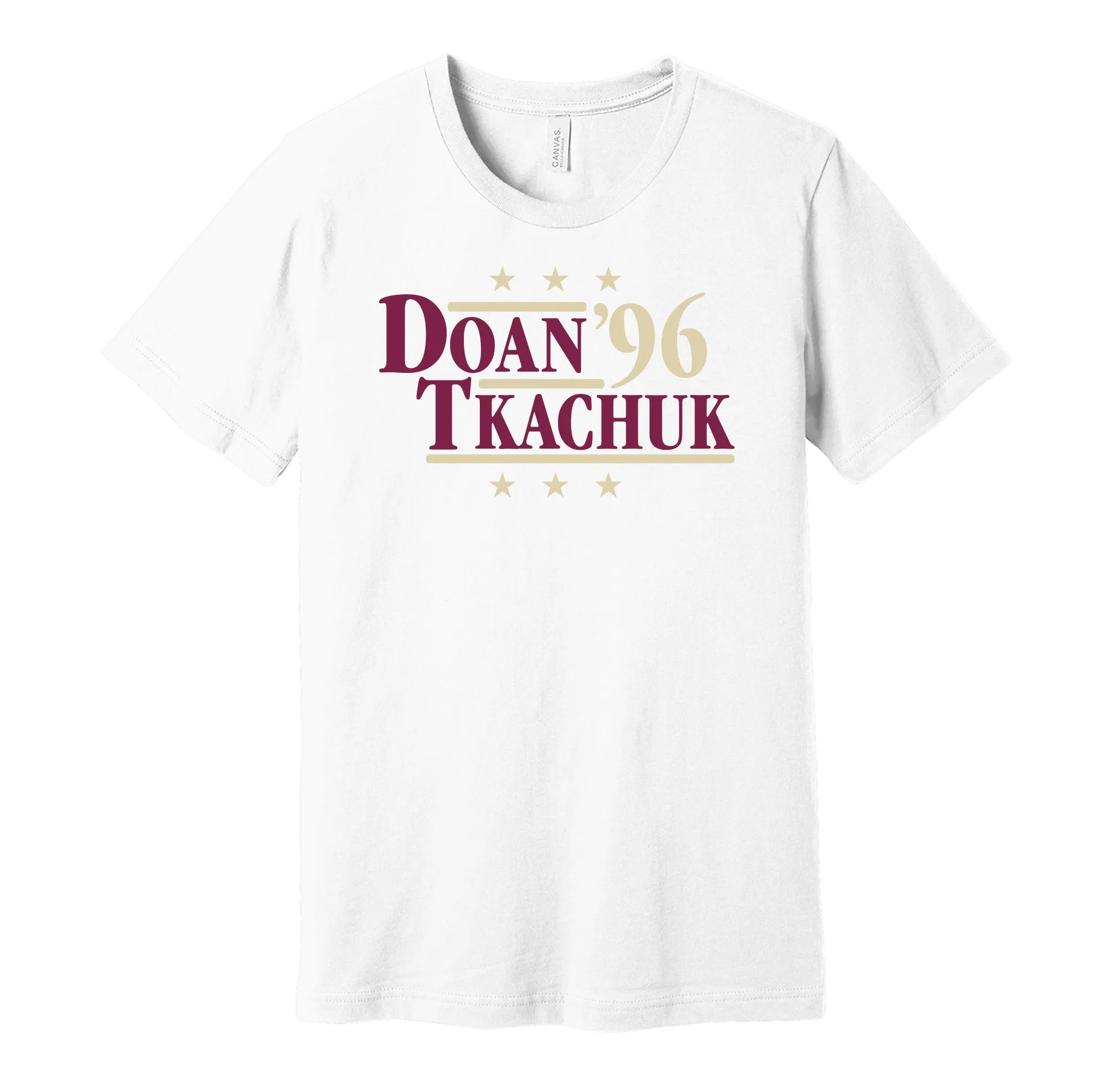 Doan & Tkachuk '96 - Arizona Coyotes Legends Political Campaign Parody T-Shirt - Hyper Than Hype Shirts
