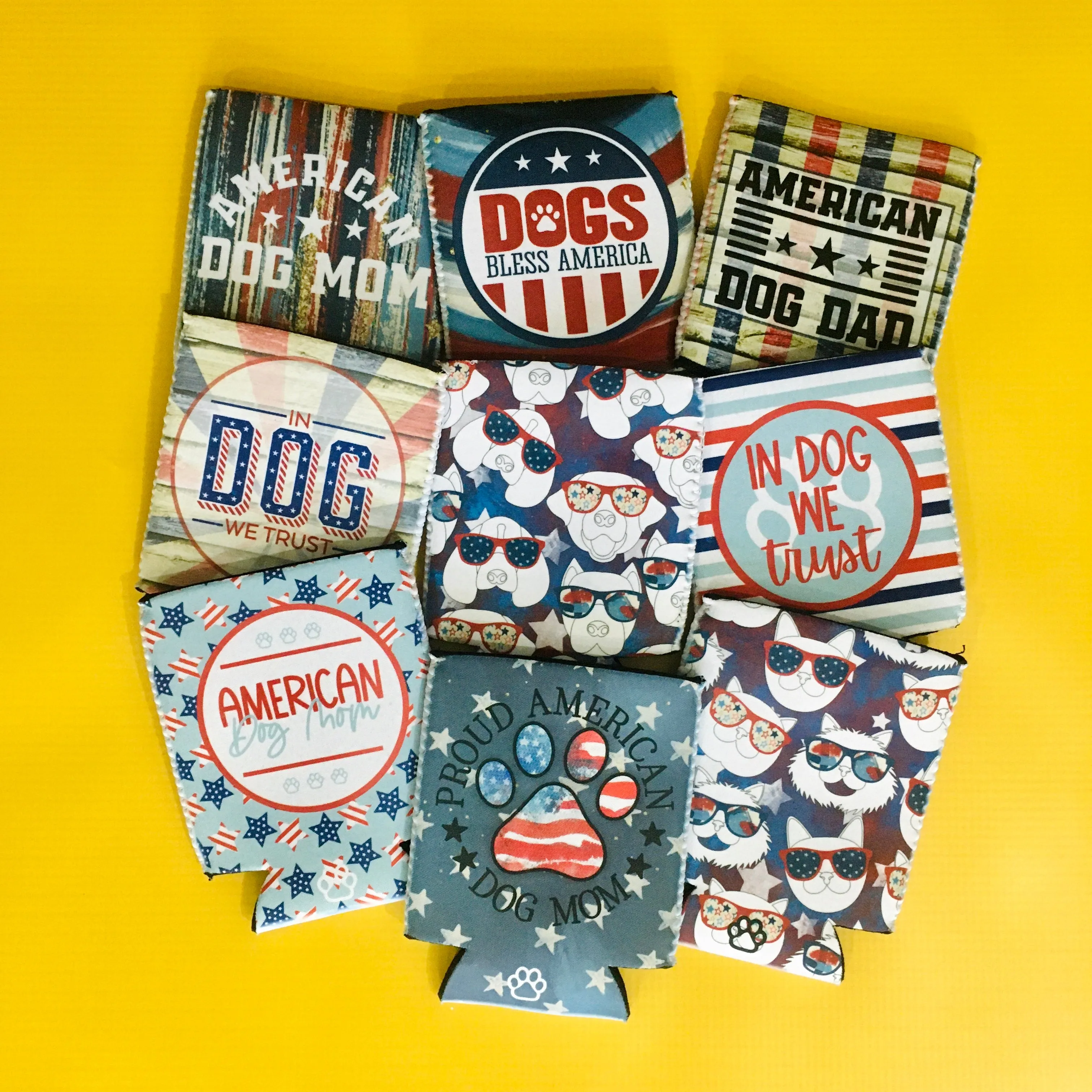 Dogs Bless America Can Cooler
