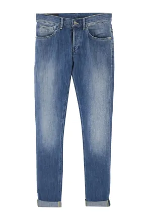 Dondup jeans George blu uomo in denim elasticizzato