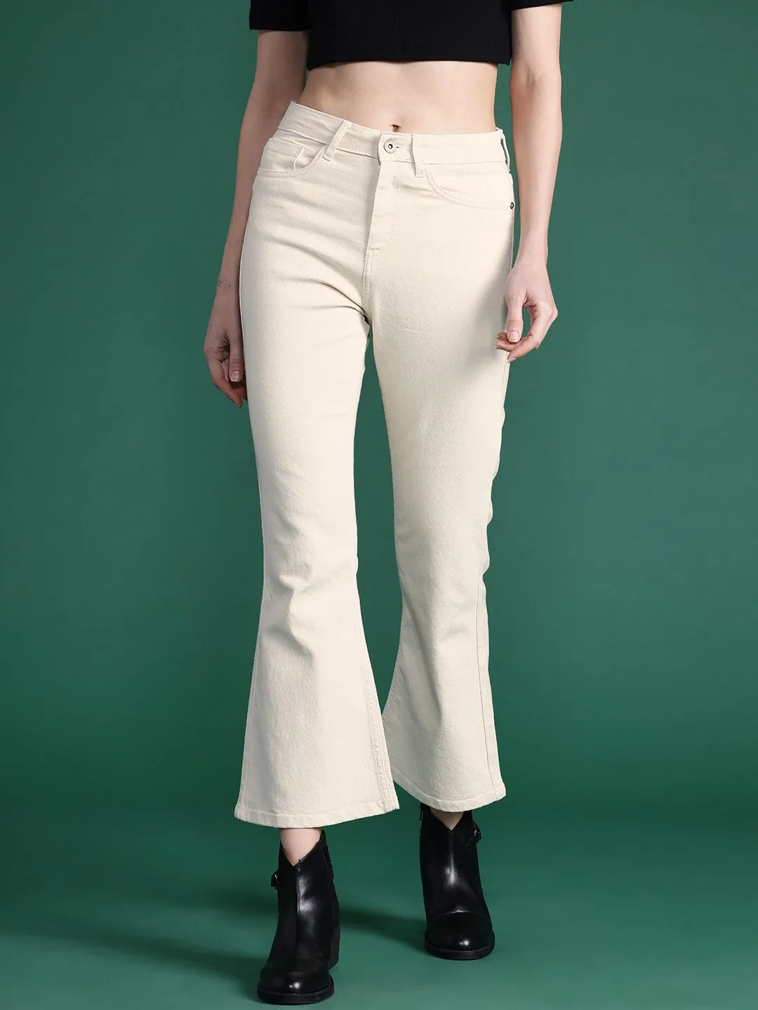 DressBerry Women Flared Stretchable Jeans