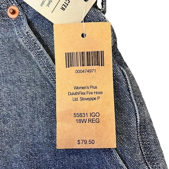DULUTH Trading Co Jeans 18W DuluthFlex Fire Hose Ltd Stovepipe Jeans Womens Plus