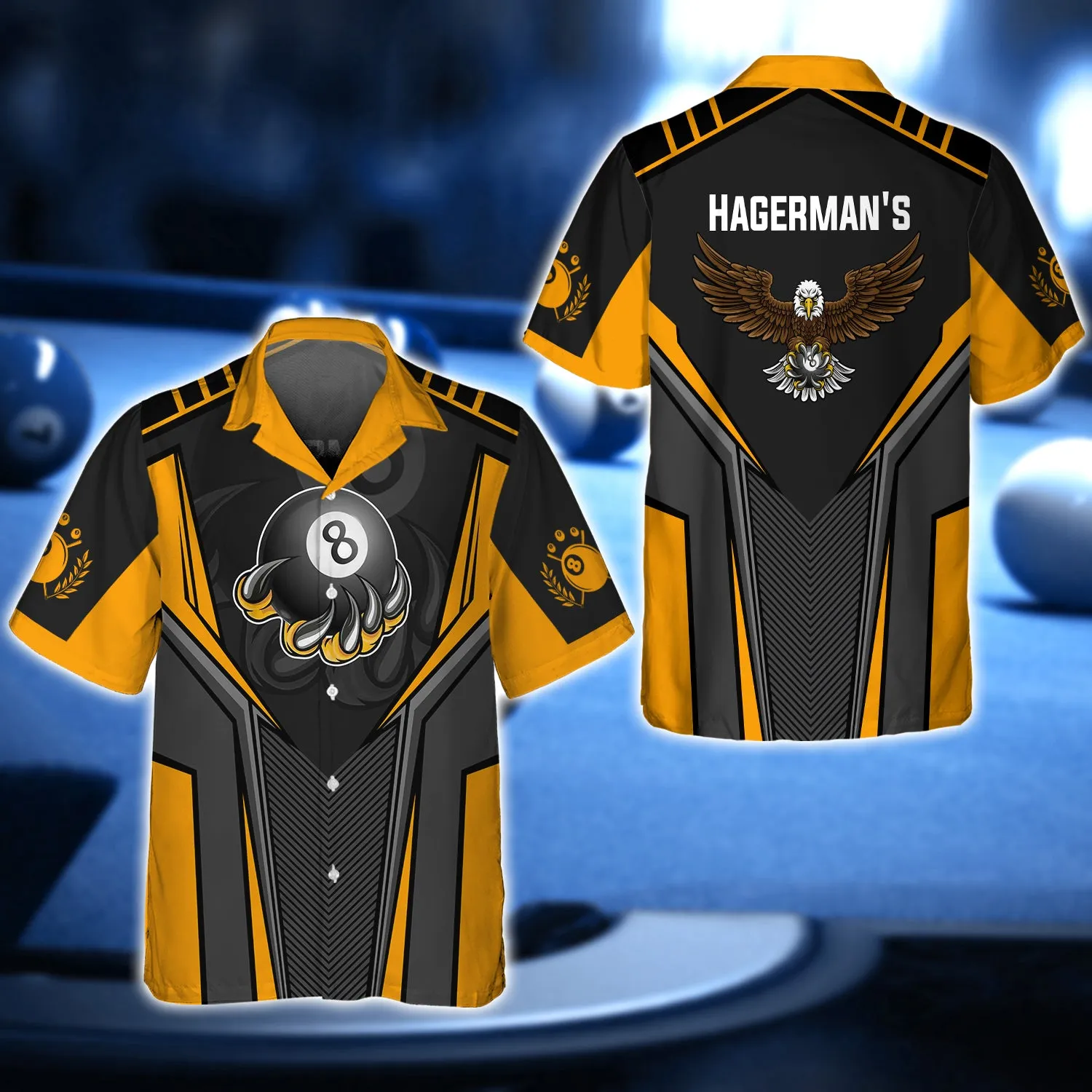 Eagle Billiard Pool 8 Ball 3D Shirt - QB95