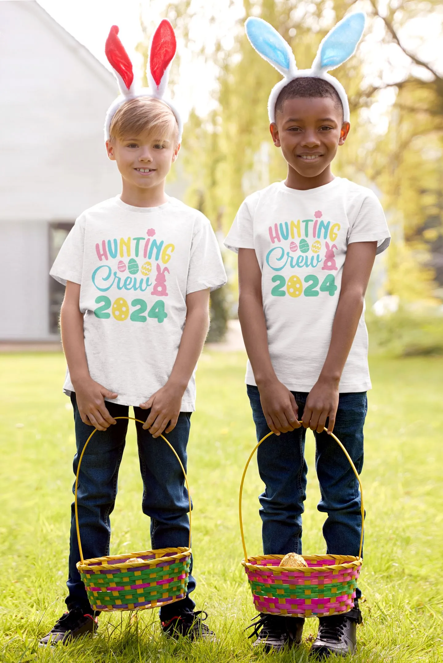 Easter Egg Hunting Crew T-shirts