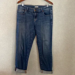 Eileen Fisher Aged Indigo Boyfriend Jeans Organic Cotton