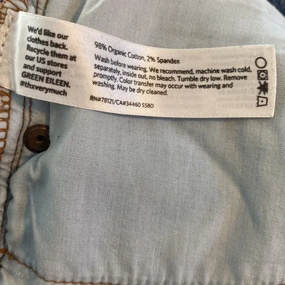 Eileen Fisher Aged Indigo Boyfriend Jeans Organic Cotton