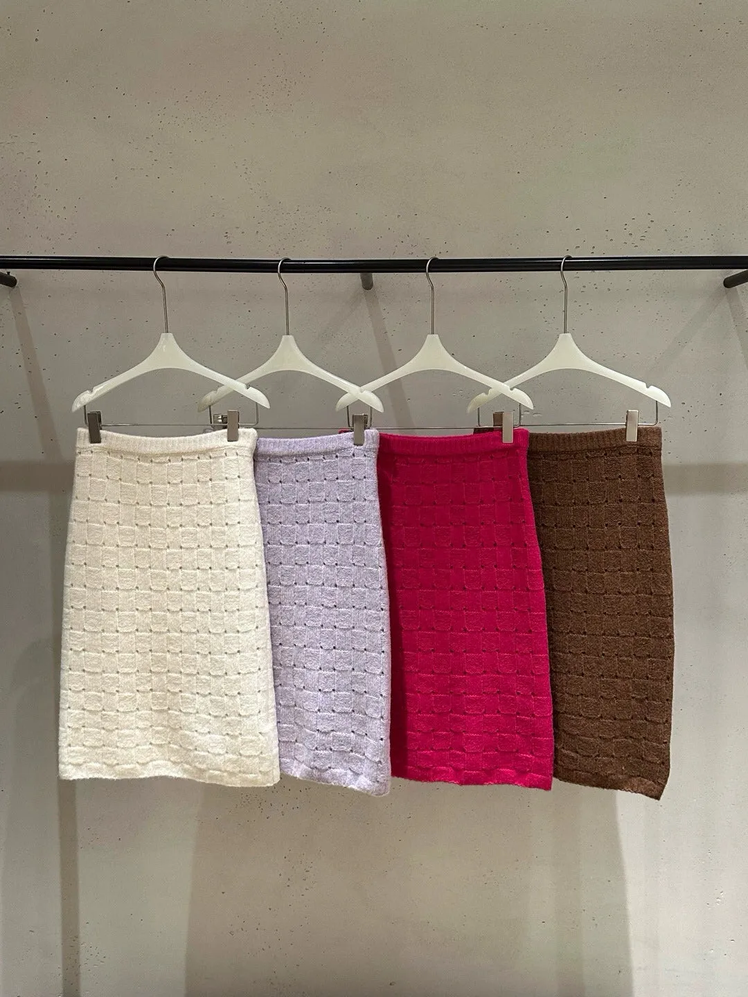 Elastic Knit Wool Skirt