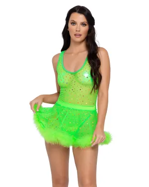 Electric Disco Skirt - Lime 6270