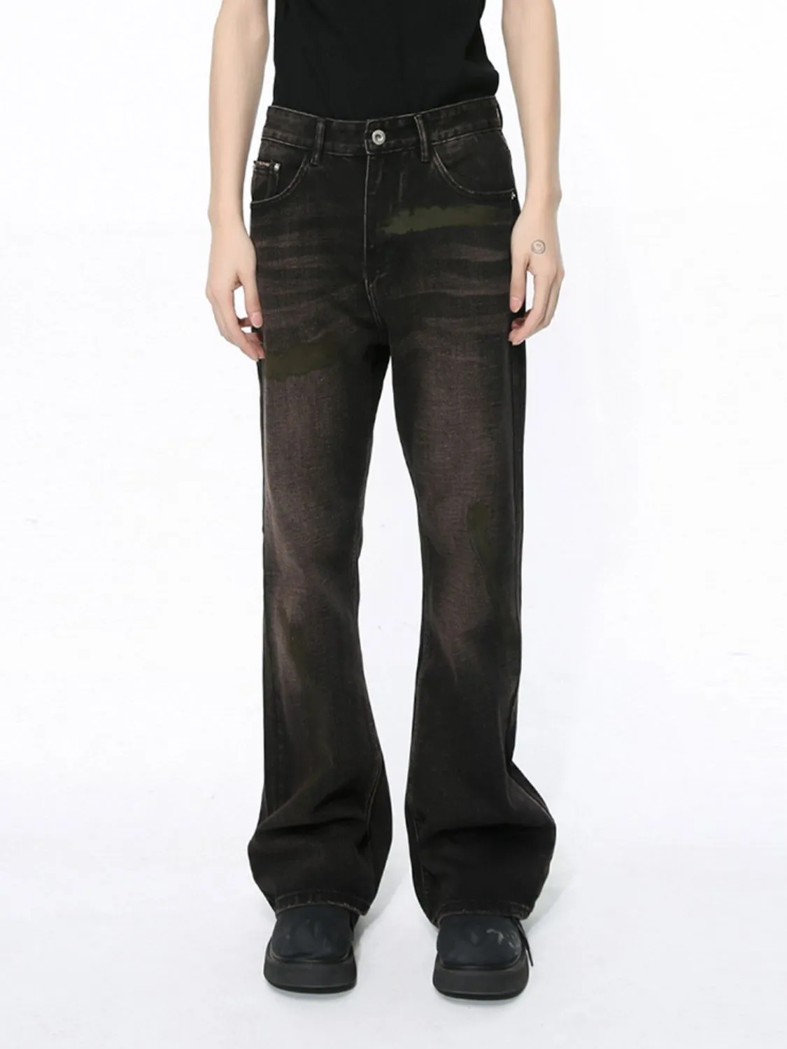 Elias Men's Clean Fit Bootcut Jeans with Pockets