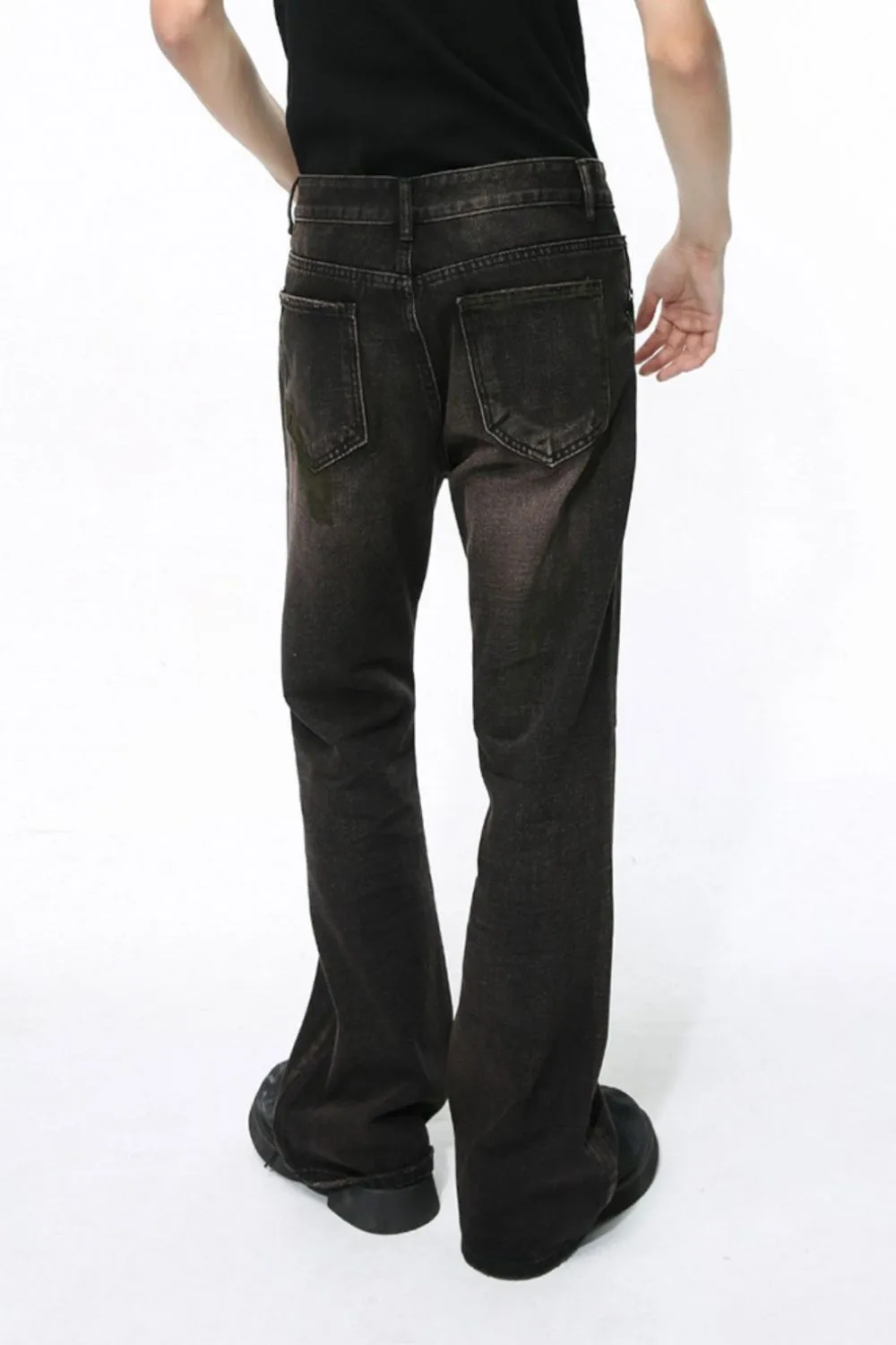 Elias Men's Clean Fit Bootcut Jeans with Pockets