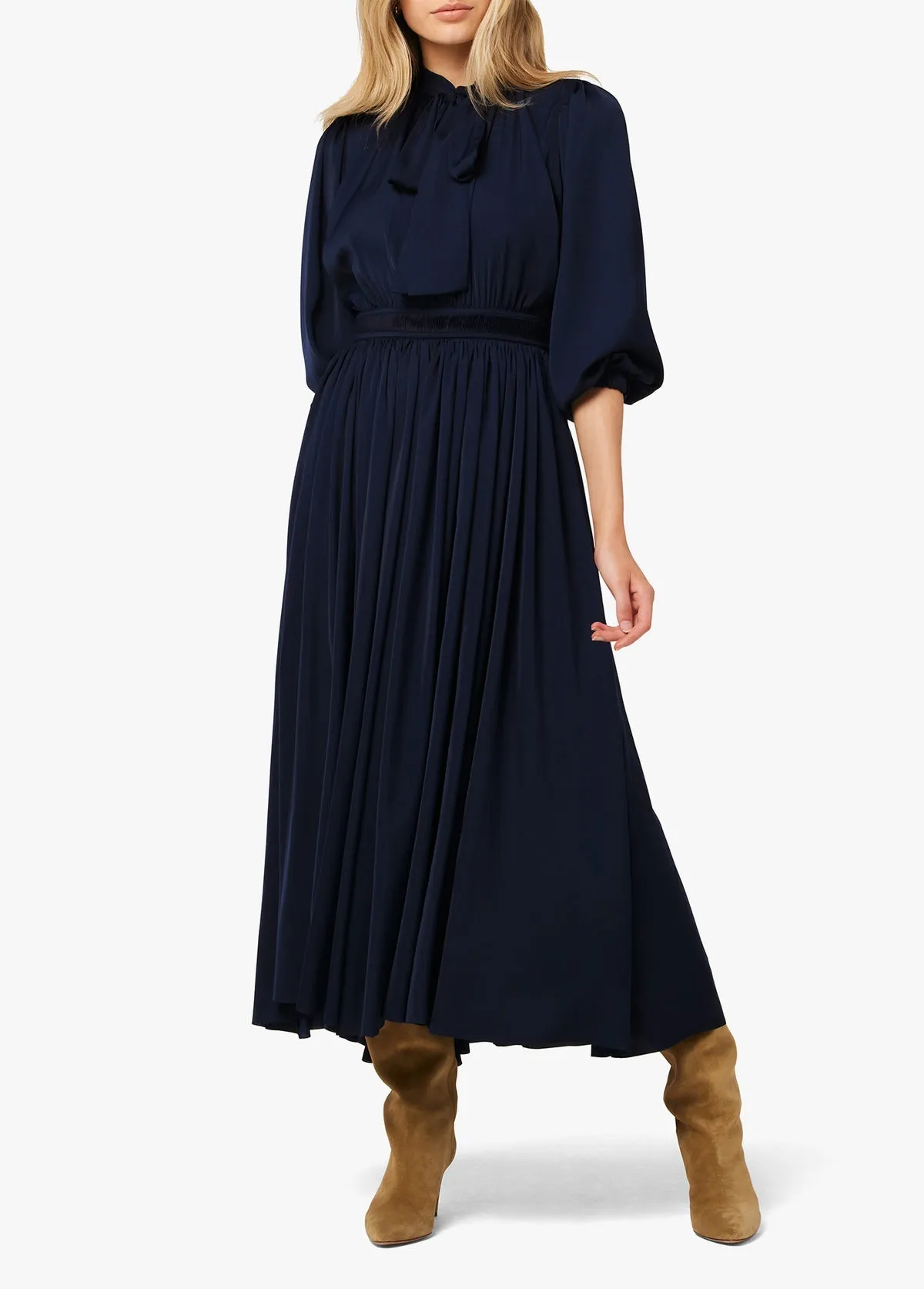 Elle Blouson Dress (Blue)