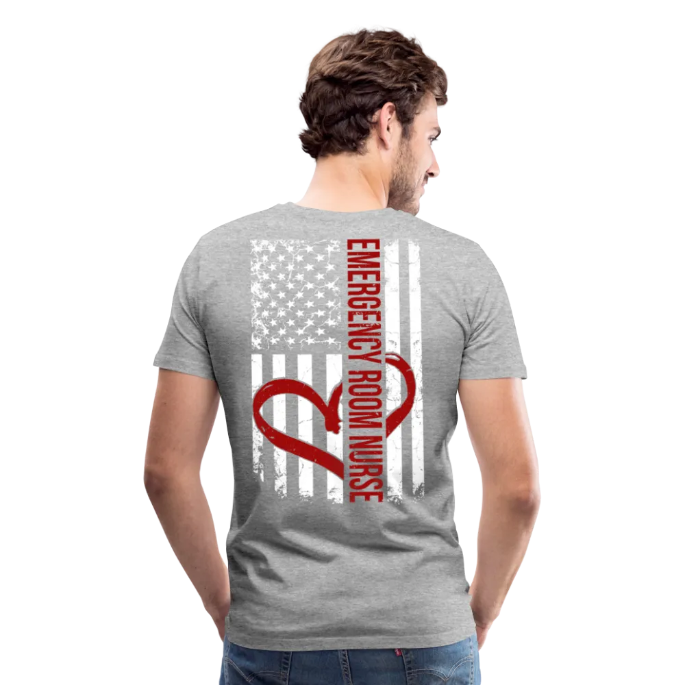 Emergency Room Nurse Flag Men's Premium T-Shirt (CK1836 Red)
