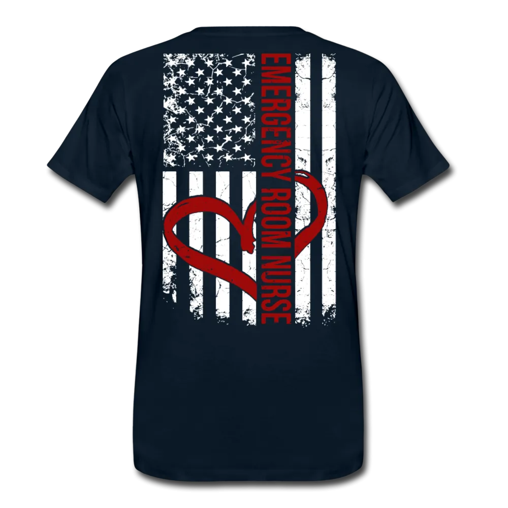 Emergency Room Nurse Flag Men's Premium T-Shirt (CK1836 Red)