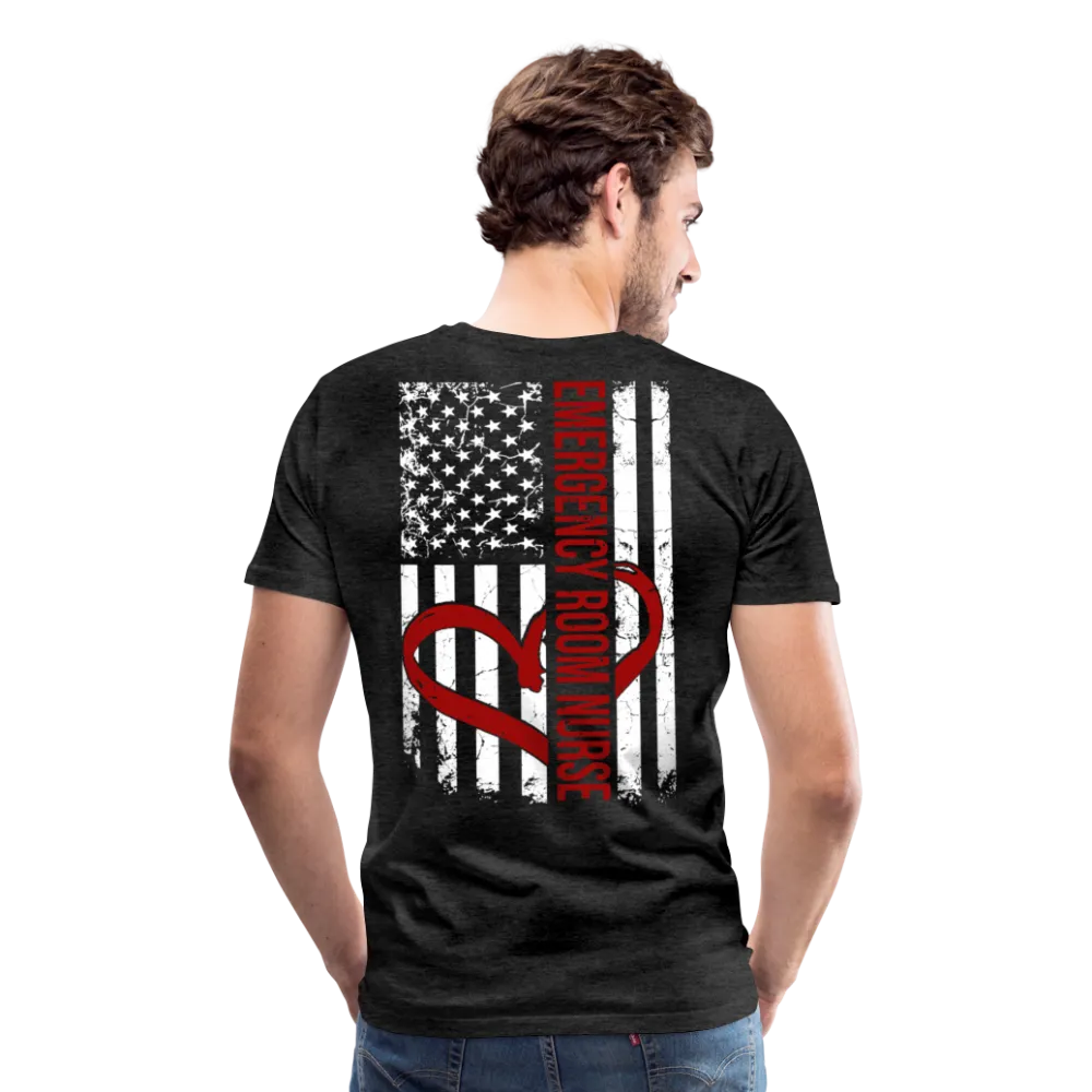 Emergency Room Nurse Flag Men's Premium T-Shirt (CK1836 Red)