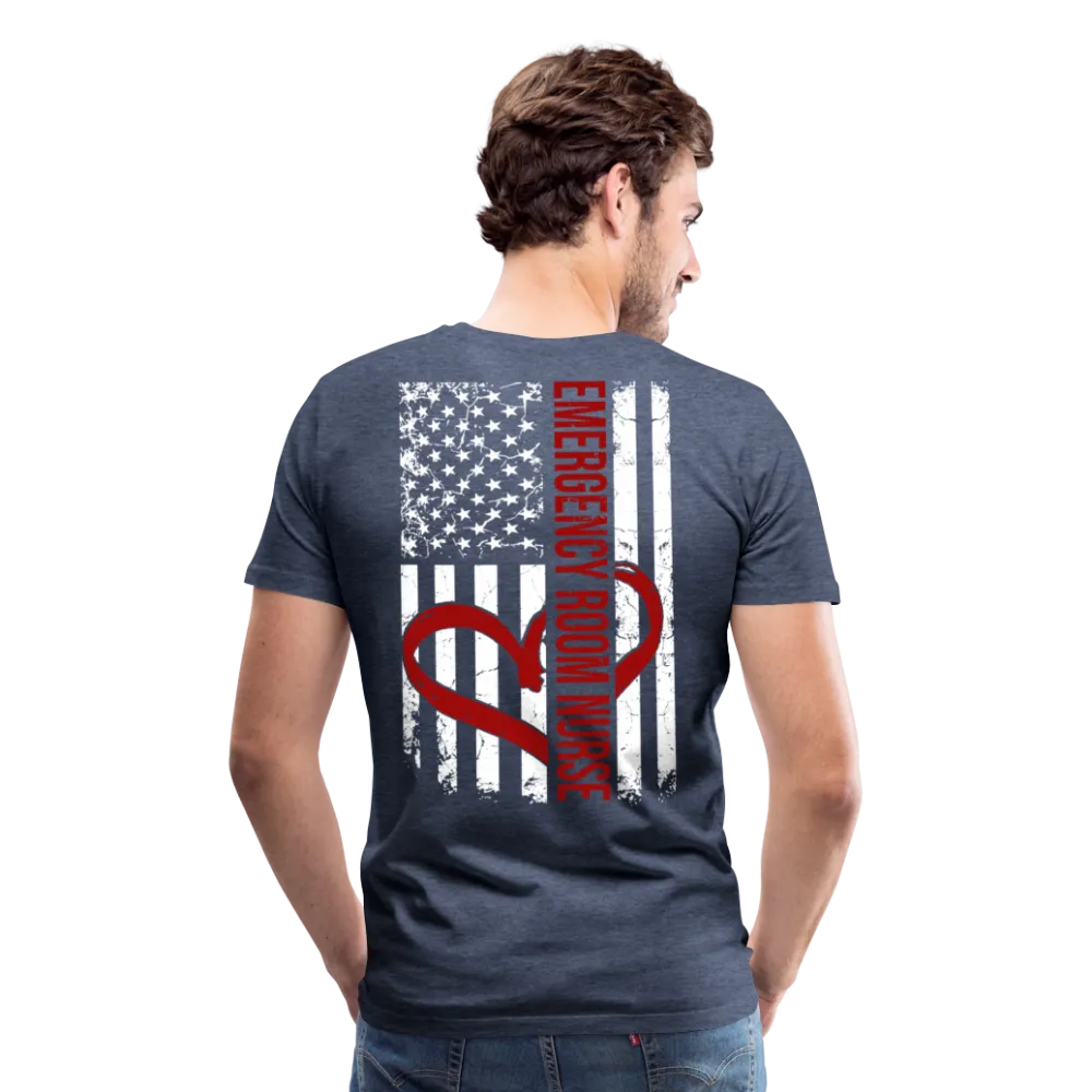 Emergency Room Nurse Flag Men's Premium T-Shirt (CK1836 Red)
