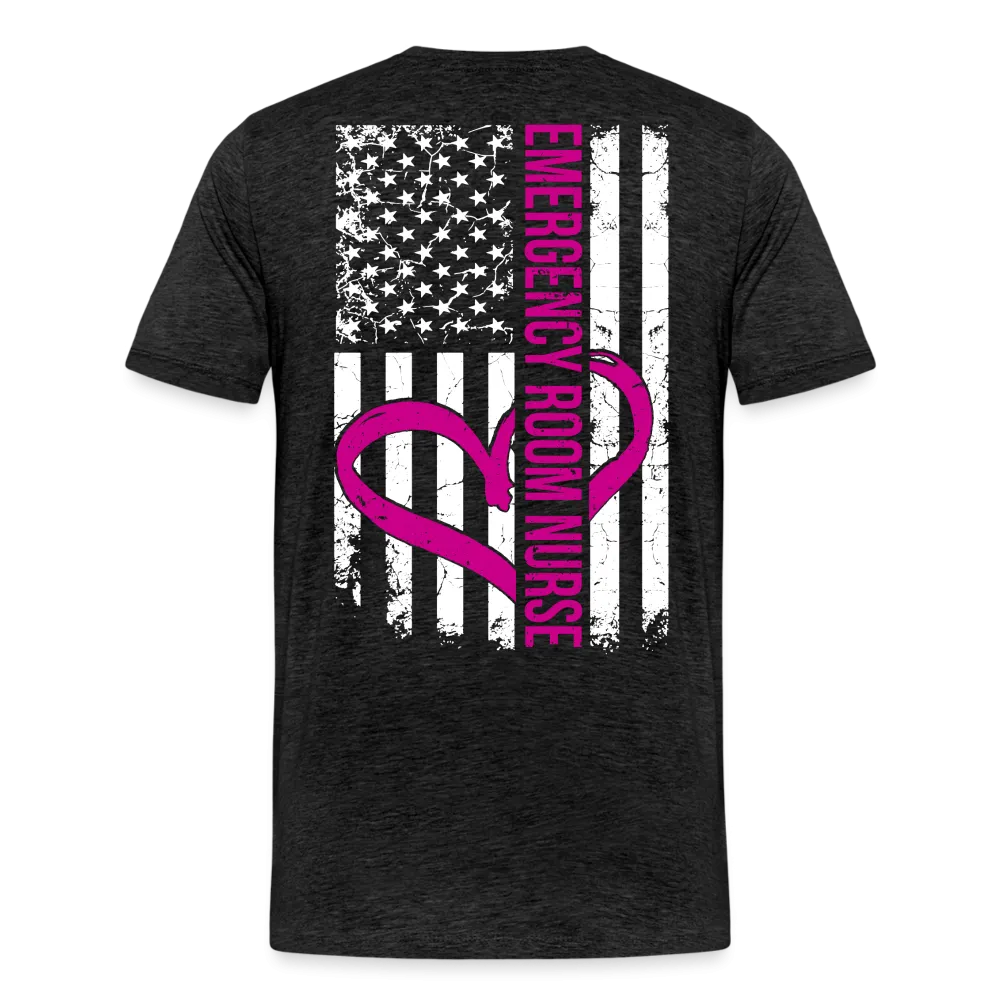 Emergency Room Nurse Flag Men's Premium T-Shirt (CK1836) Updated