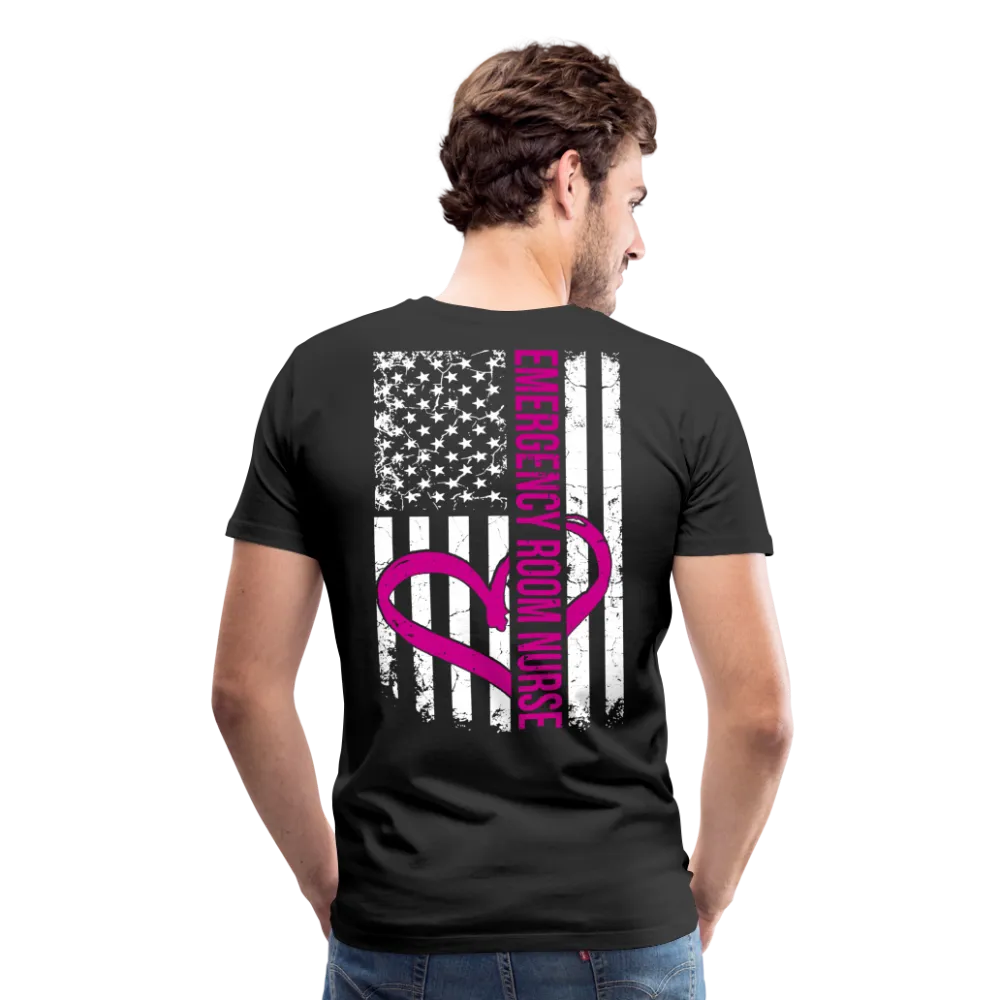 Emergency Room Nurse Flag Men's Premium T-Shirt (CK1836) Updated