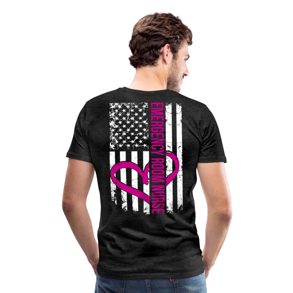Emergency Room Nurse Flag Men's Premium T-Shirt (CK1836) Updated