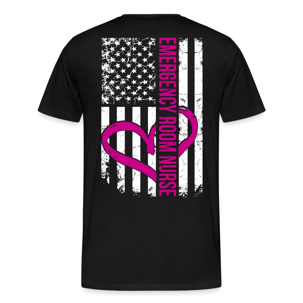 Emergency Room Nurse Flag Men's Premium T-Shirt (CK1836) Updated