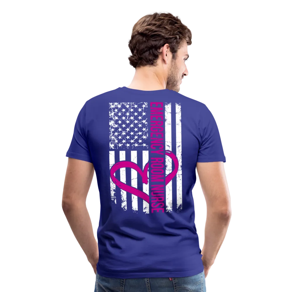 Emergency Room Nurse Flag Men's Premium T-Shirt (CK1836) Updated