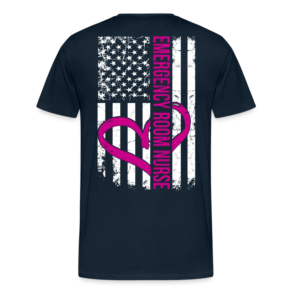 Emergency Room Nurse Flag Men's Premium T-Shirt (CK1836) Updated