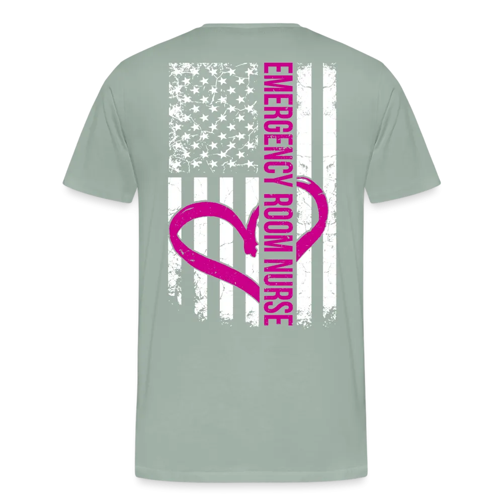 Emergency Room Nurse Flag Men's Premium T-Shirt (CK1836) Updated