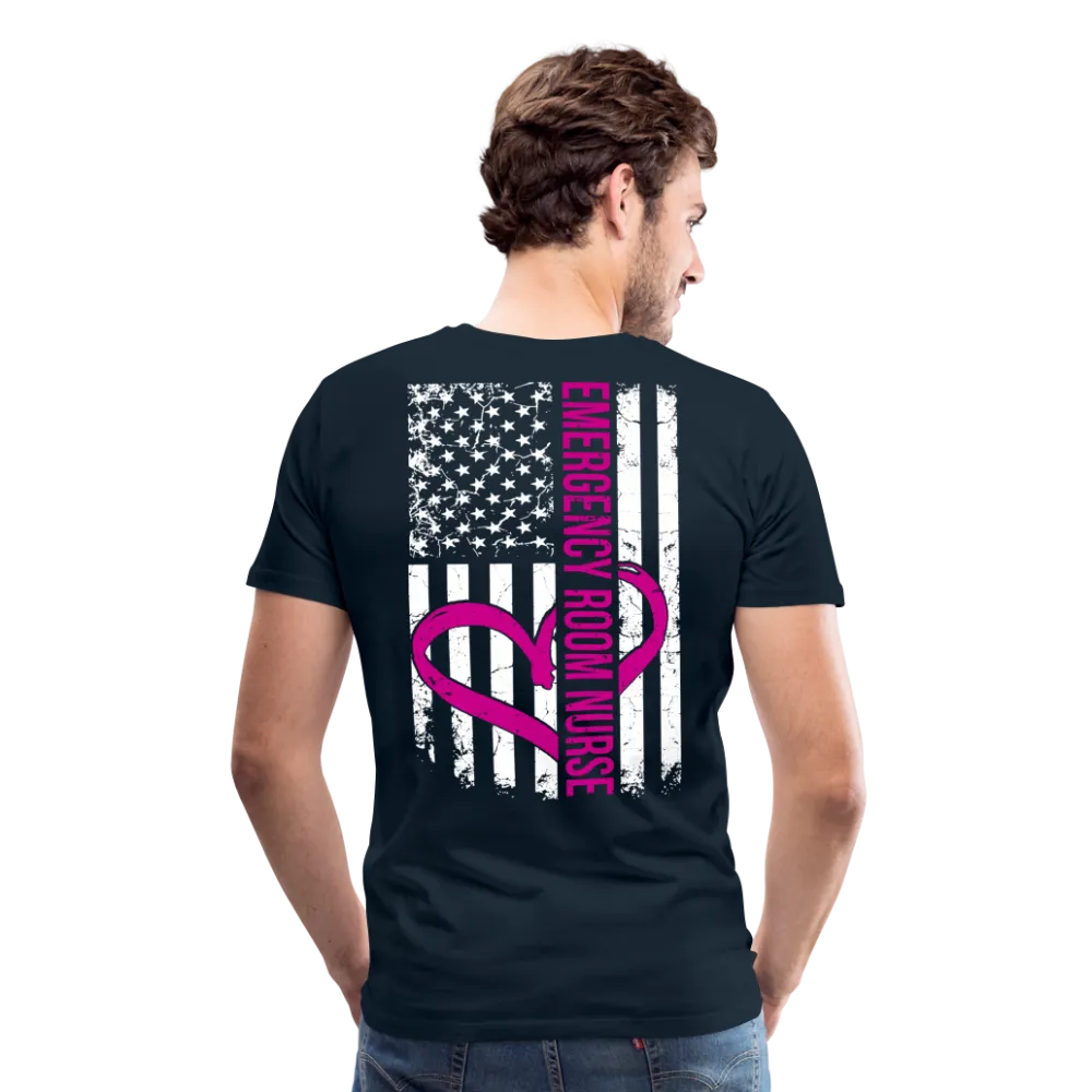 Emergency Room Nurse Flag Men's Premium T-Shirt (CK1836) Updated