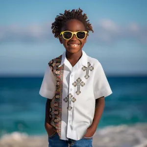Ethiopia Angels Tilet With Cross Kid Hawaiian Shirt LT15