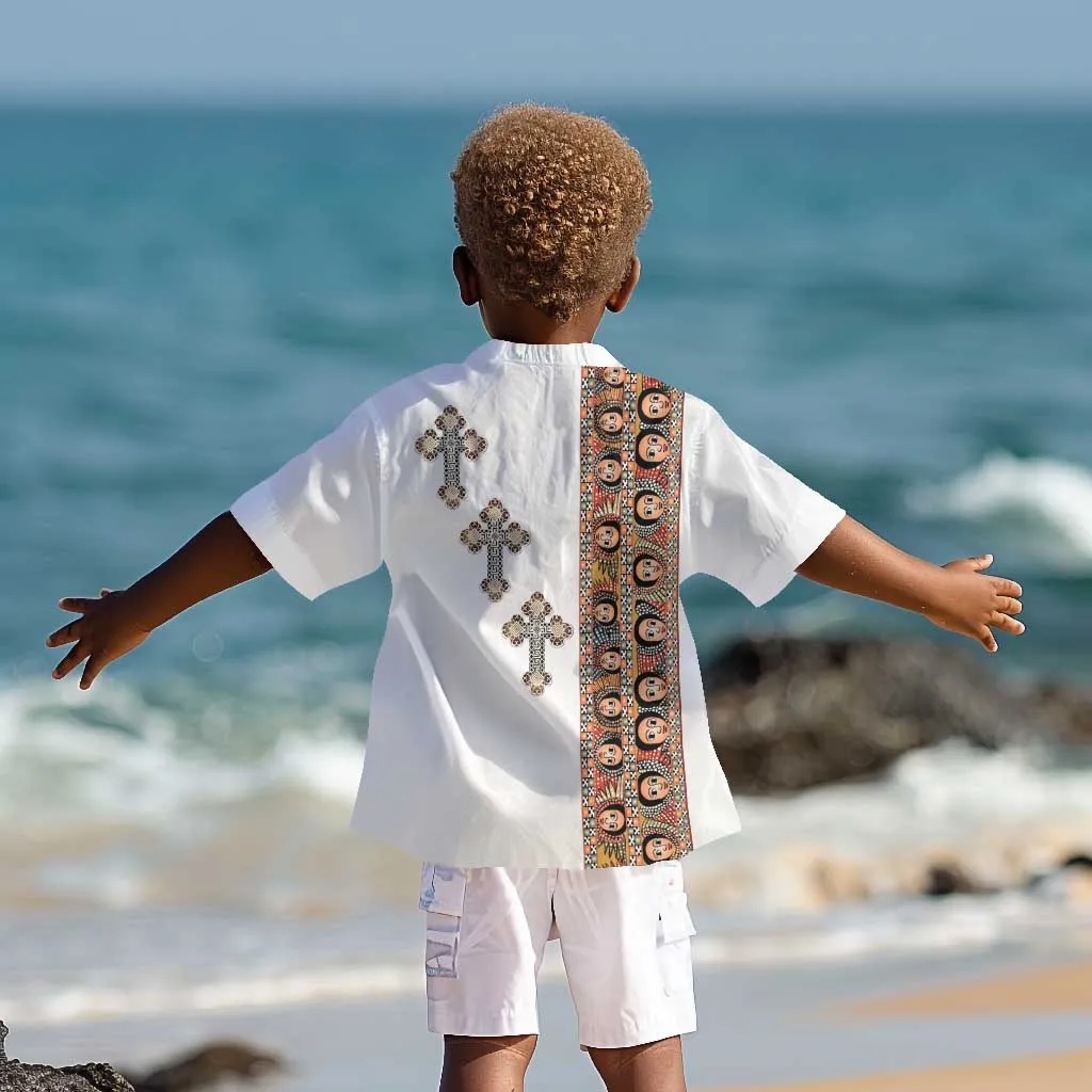 Ethiopia Angels Tilet With Cross Kid Hawaiian Shirt LT15