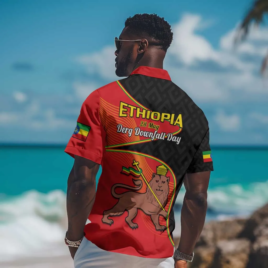Ethiopia Derg Downfall Day Hawaiian Shirt Ethiopian Lion of Judah LT14