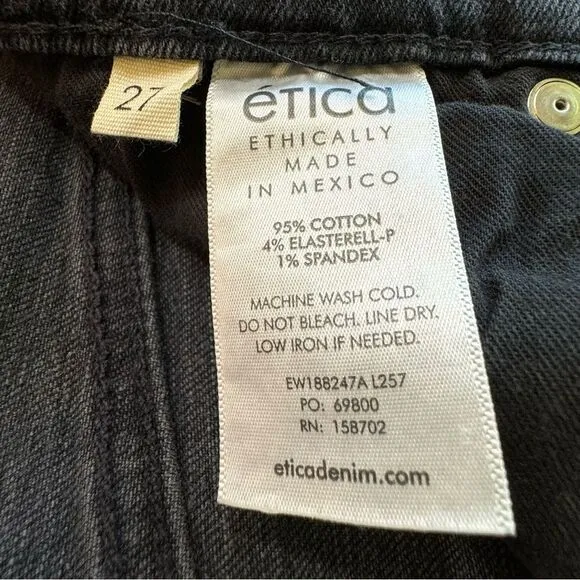 ETICA Jeans Size 27 Scarlet Midrise Slim Ankle in Liverpool