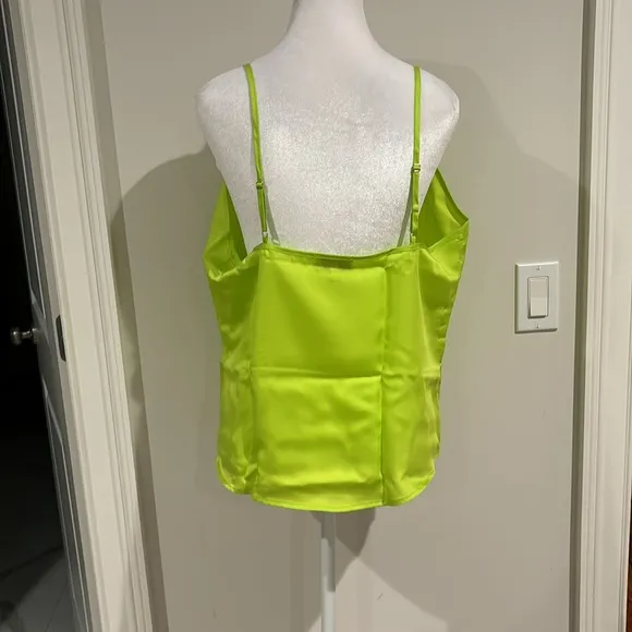 Ettitude lime satin cami &amp; shorts set size large New