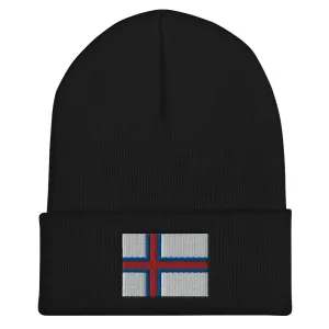 Faroese Flag Embroidered Beanie