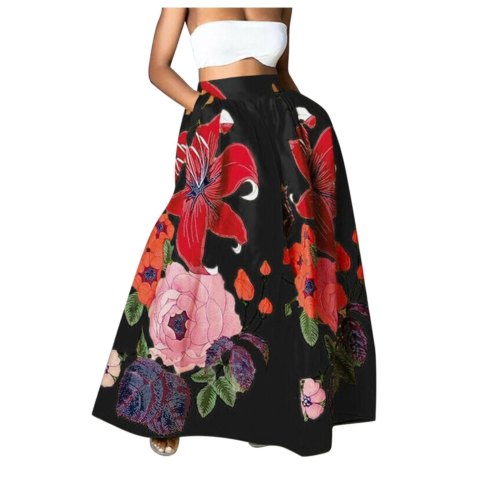 Fashion faux fur feather A line mini skirt