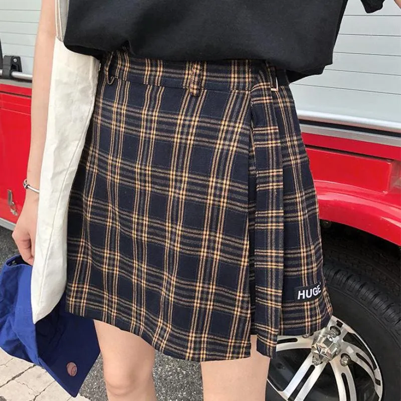 Fashion Vintage Plaid Mini Skirts