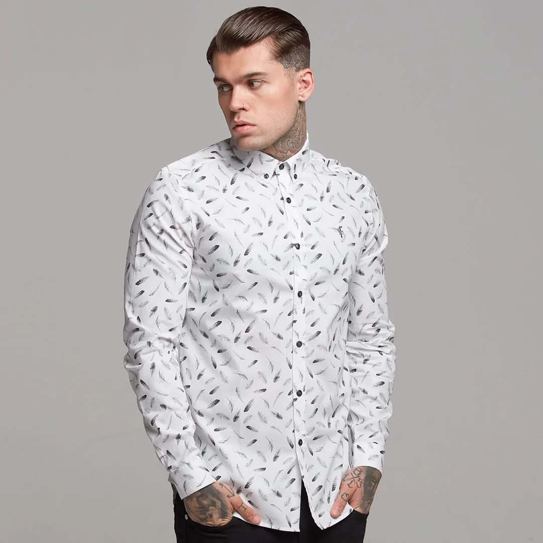 Father Sons Super Slim Stretch Feather Print Long Sleeve - FS429