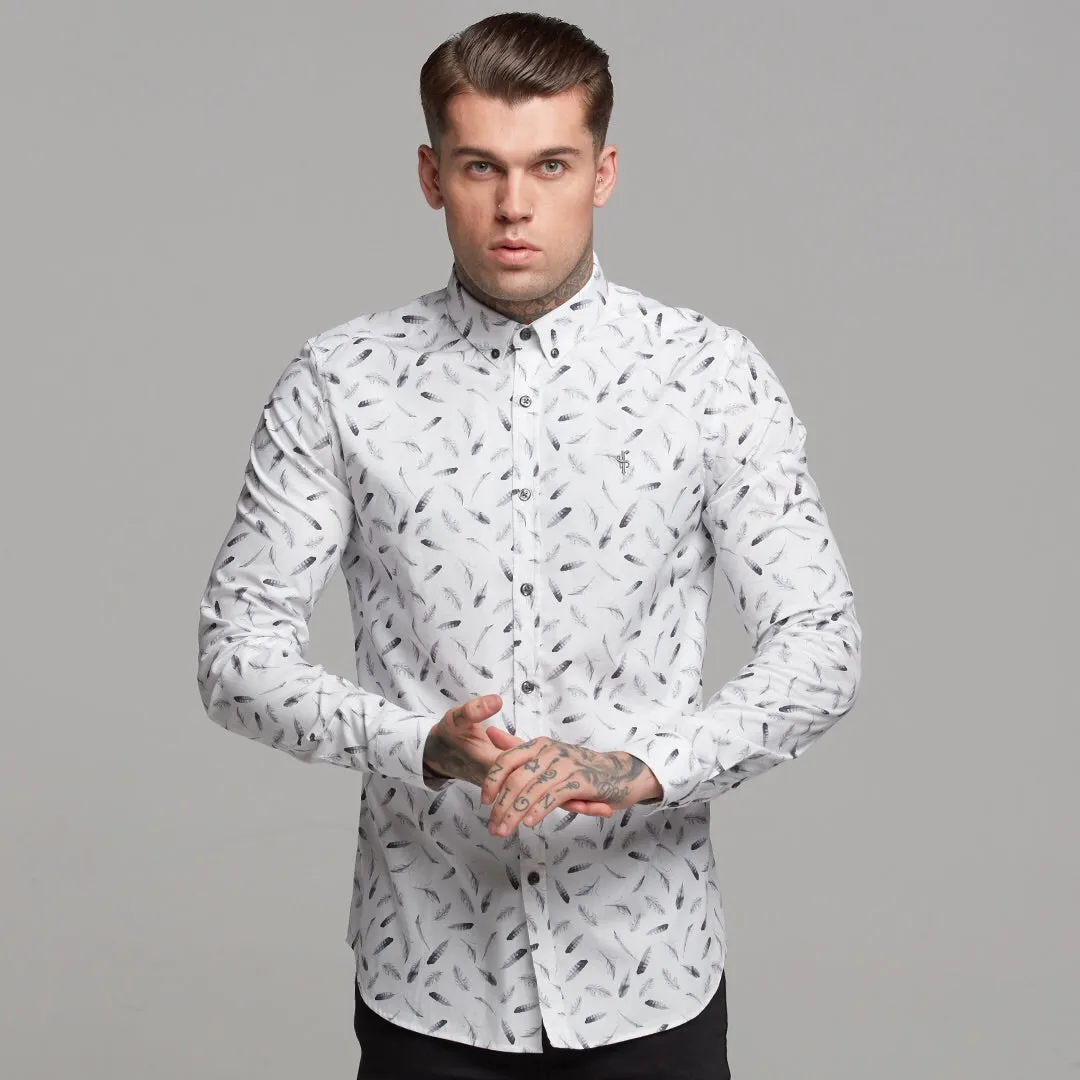 Father Sons Super Slim Stretch Feather Print Long Sleeve - FS429
