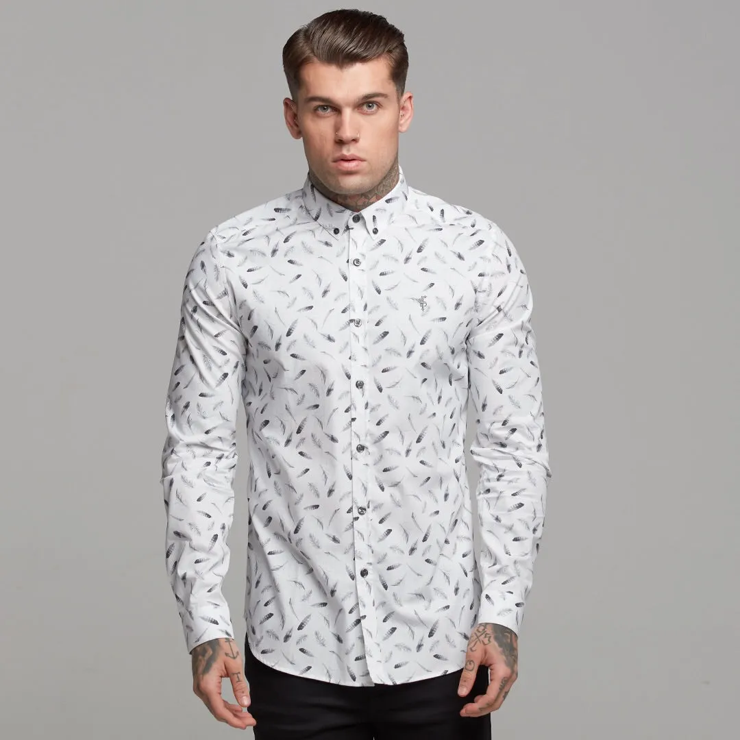 Father Sons Super Slim Stretch Feather Print Long Sleeve - FS429