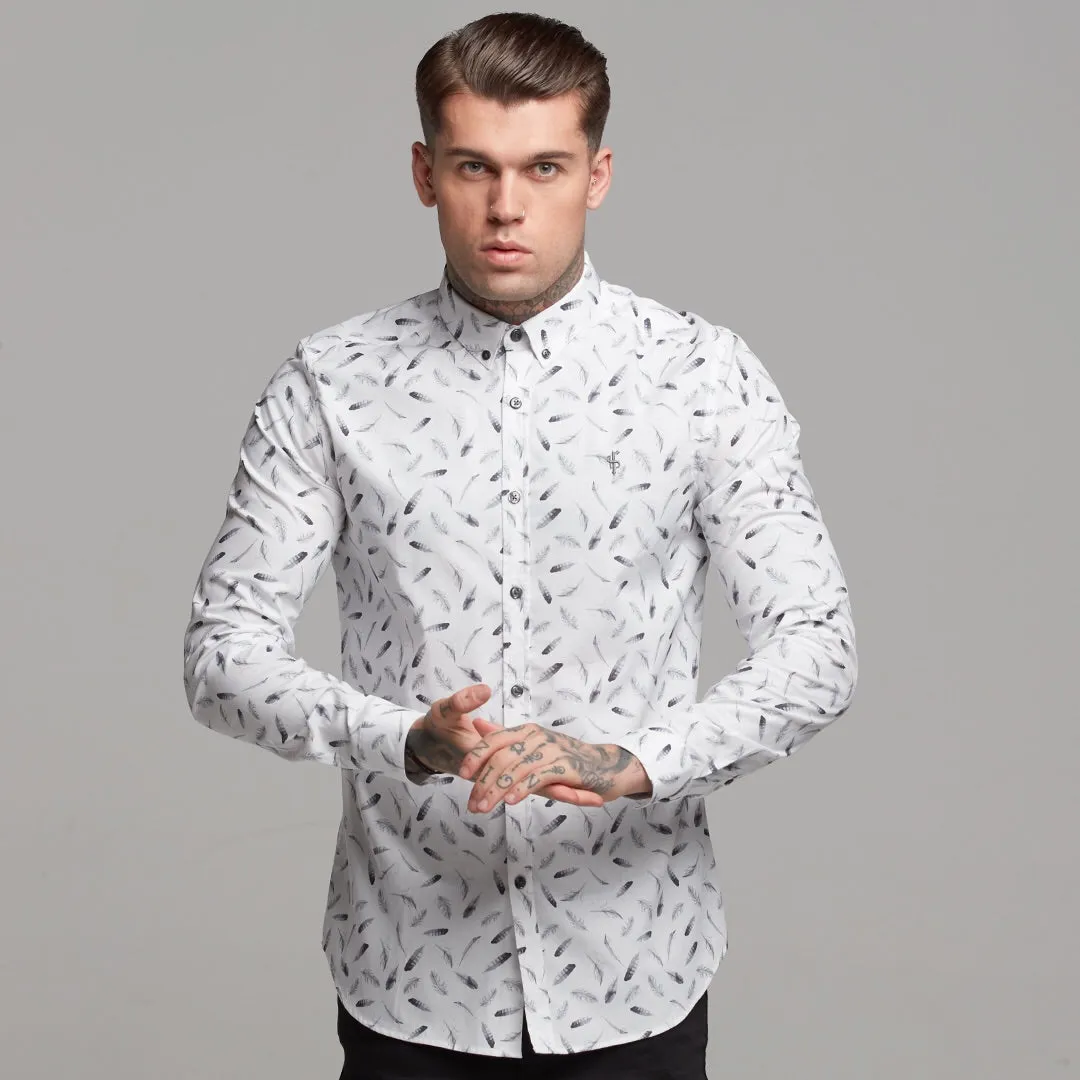 Father Sons Super Slim Stretch Feather Print Long Sleeve - FS429
