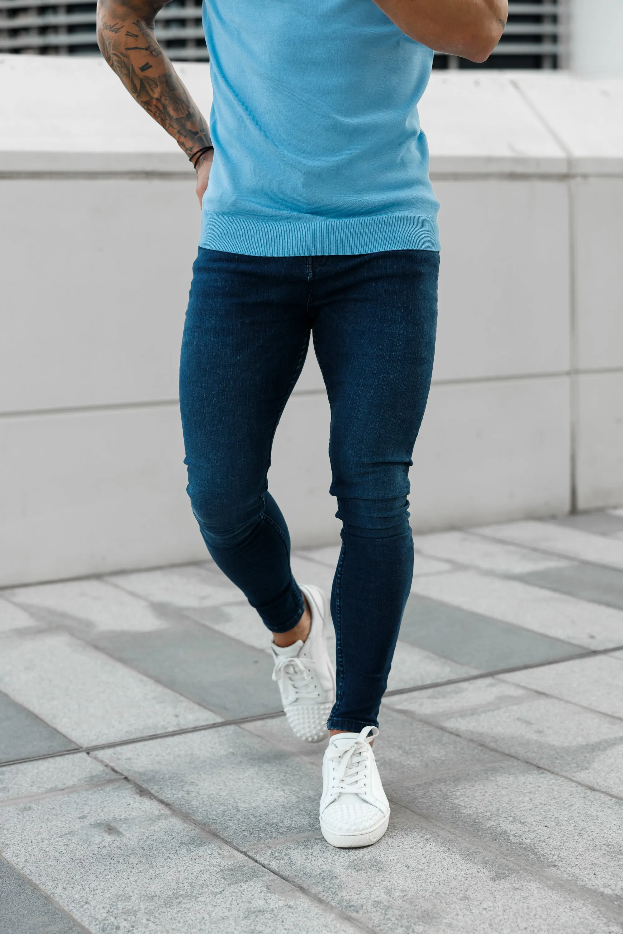 Father Sons Ultra Stretch Navy Slim Jeans - FSJEAN001