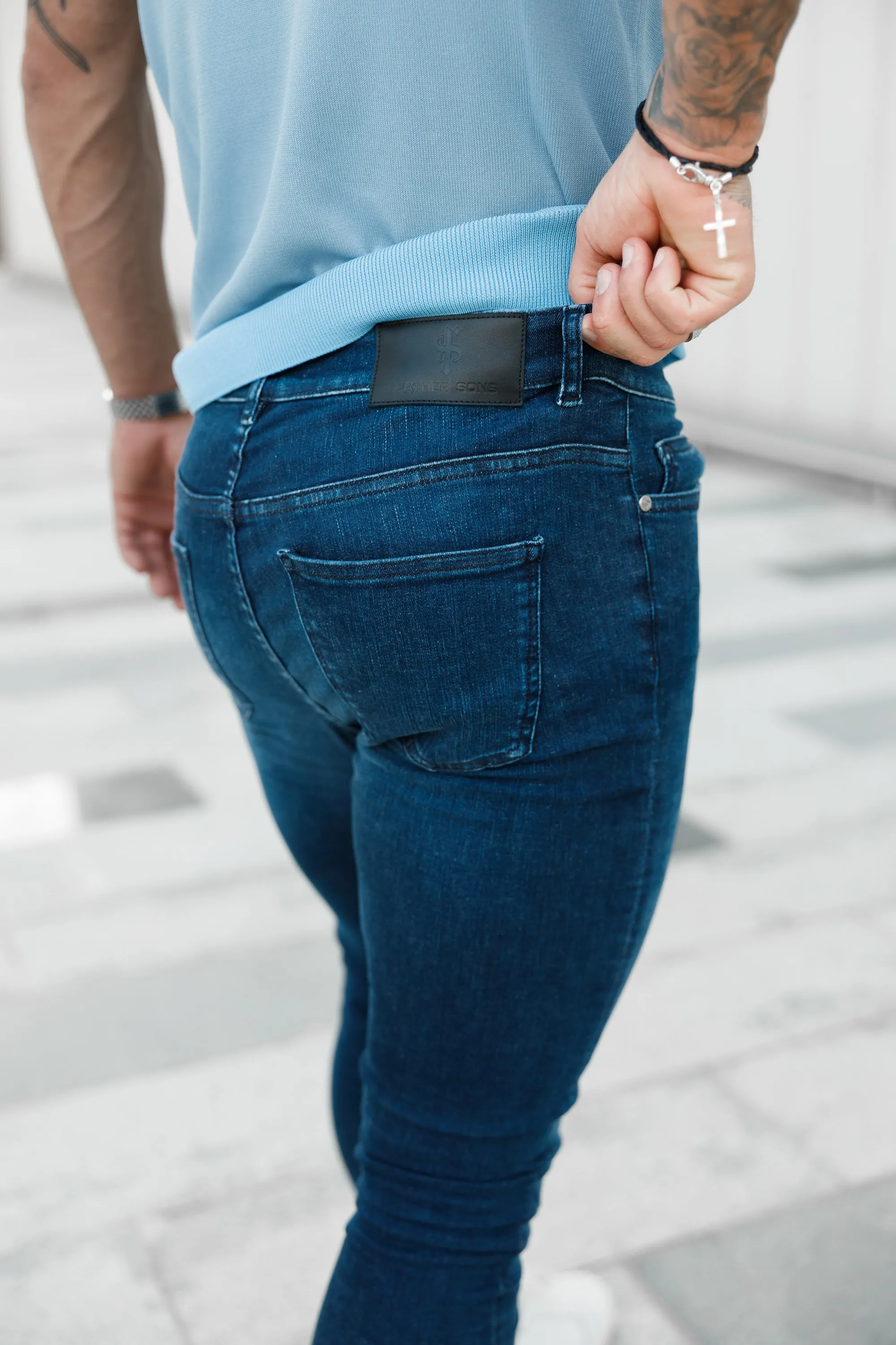 Father Sons Ultra Stretch Navy Slim Jeans - FSJEAN001