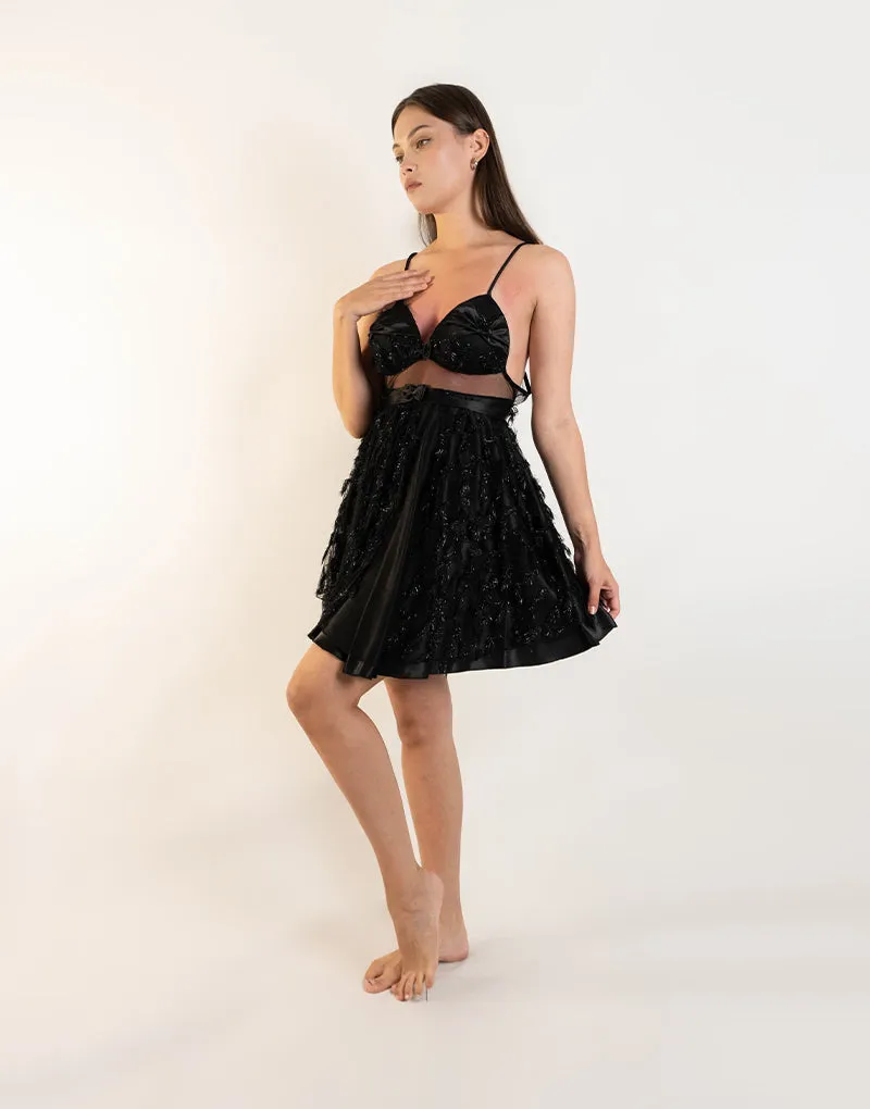 Feather Short Baby Doll