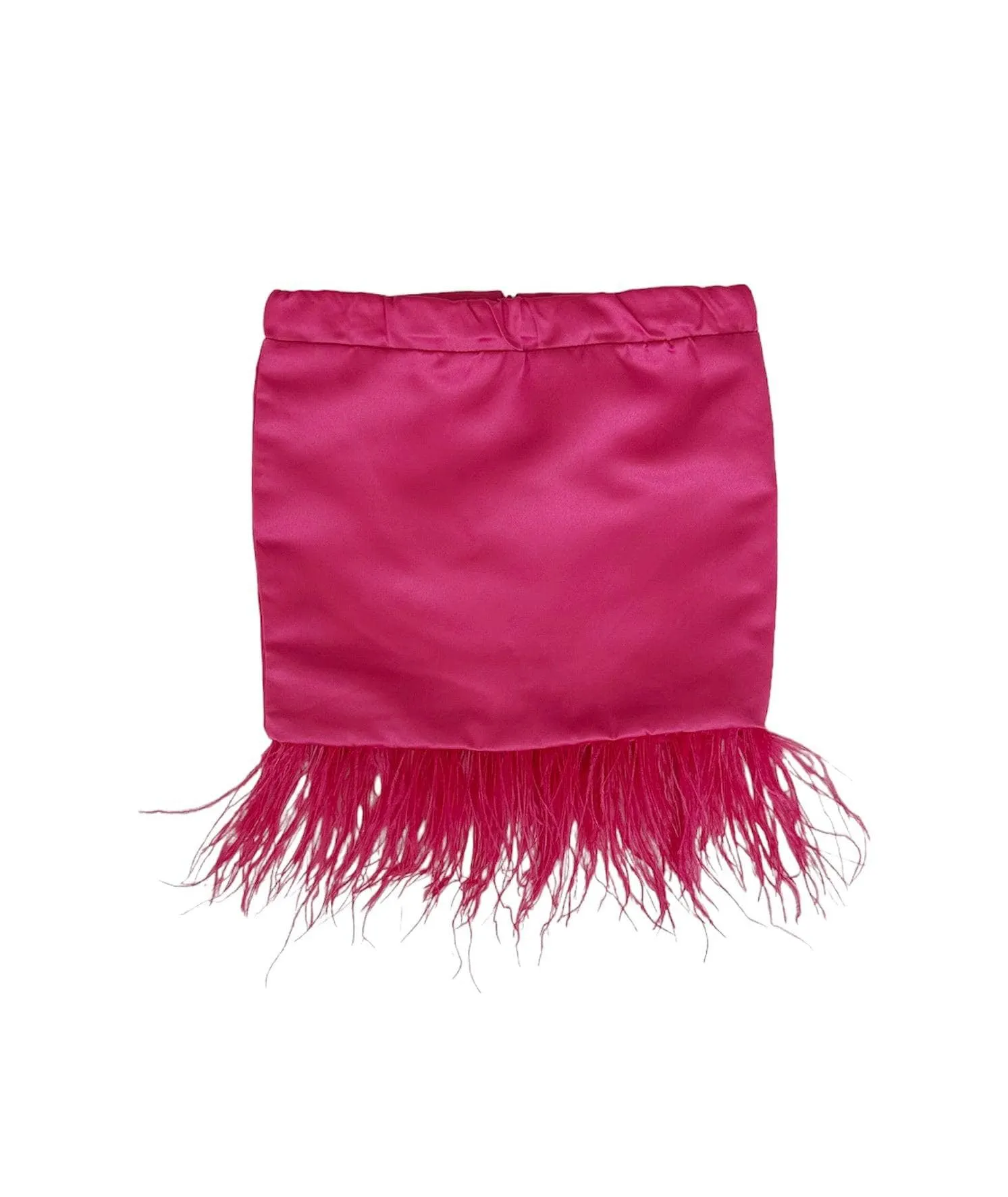 Feather Trims Hot Pink Skirt