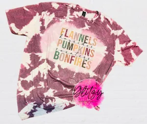 FLANNELS hayrides PUMPKINS sweaters BONFIRES Bleached Tee
