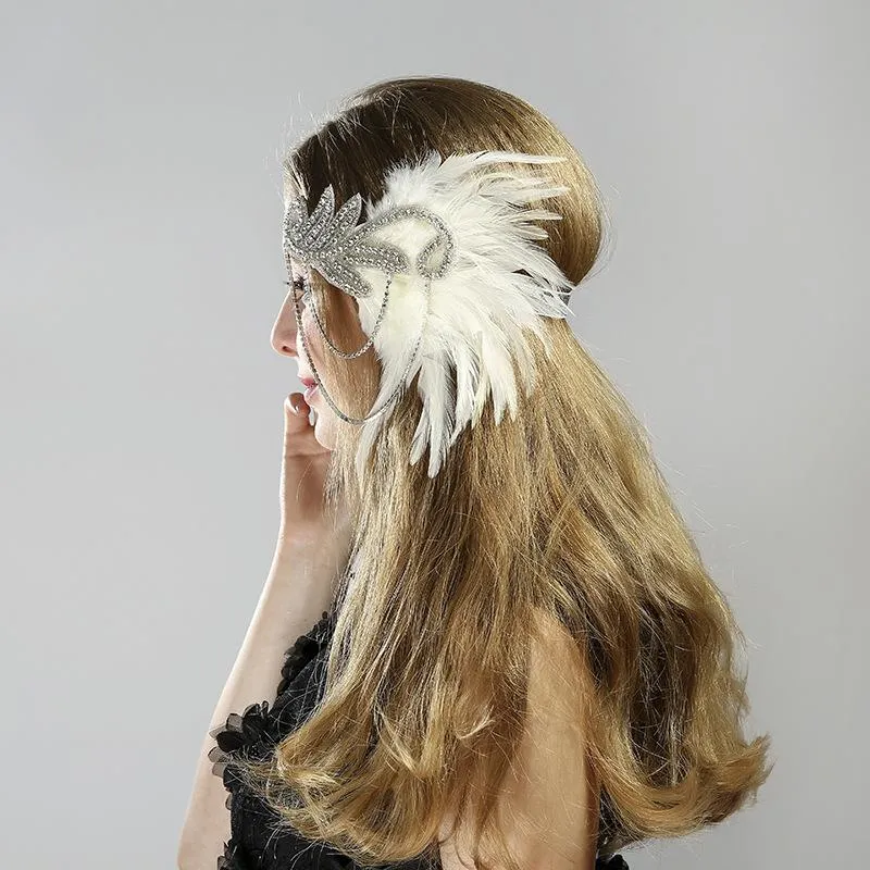 Flapper Headband 20s Accessories Crystal Beaded Gatsby Headpiece