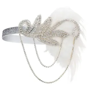 Flapper Headband 20s Accessories Crystal Beaded Gatsby Headpiece