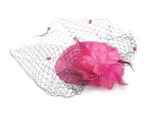 Flower/Feather/Mesh Veil Headband/Fascinator (New)