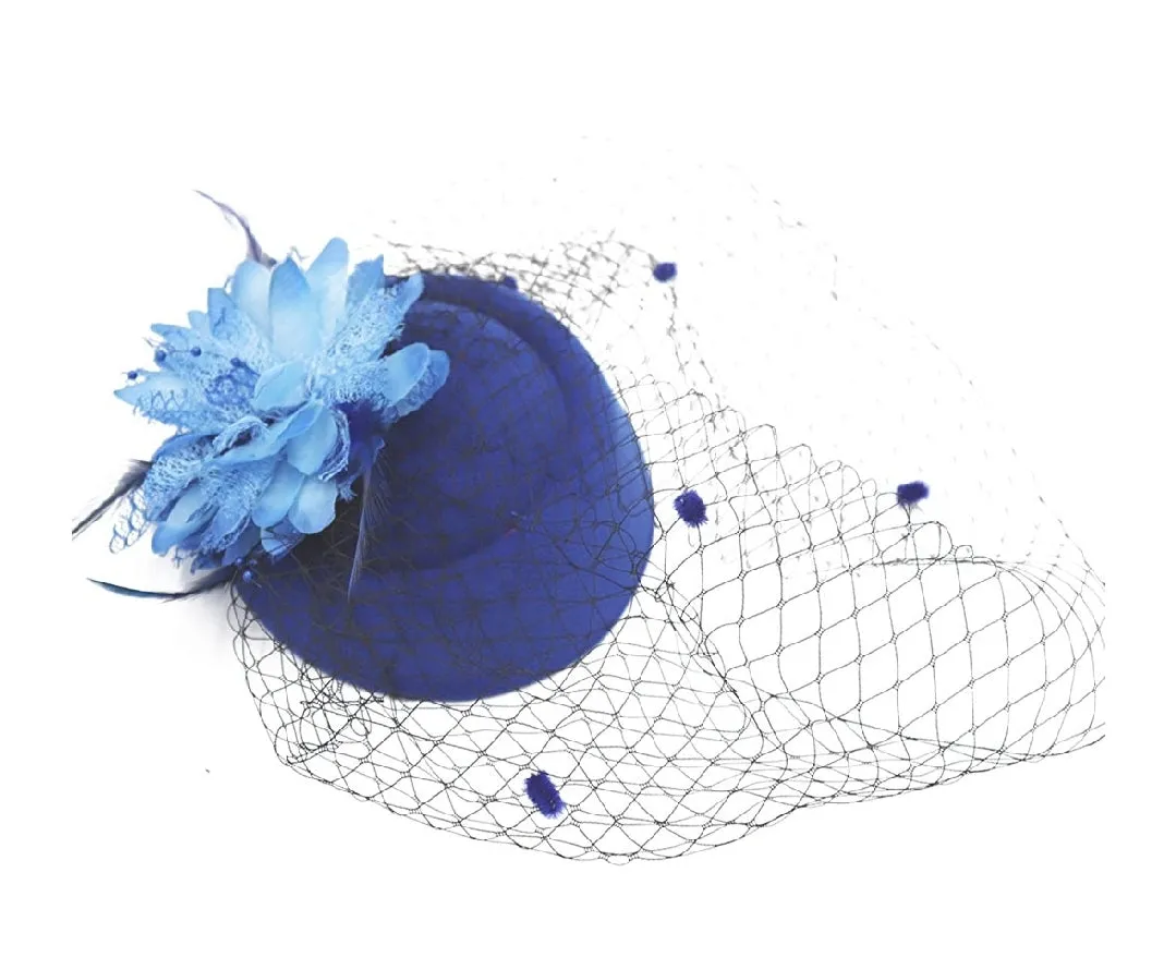 Flower/Feather/Mesh Veil Headband/Fascinator (New)