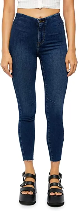 Free People Women's Miles Away High Waist Crop Skinny Jeans in Feel Like Sunshine (24)