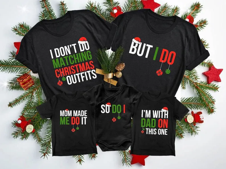 Funny Matching Family Christmas Tshirt